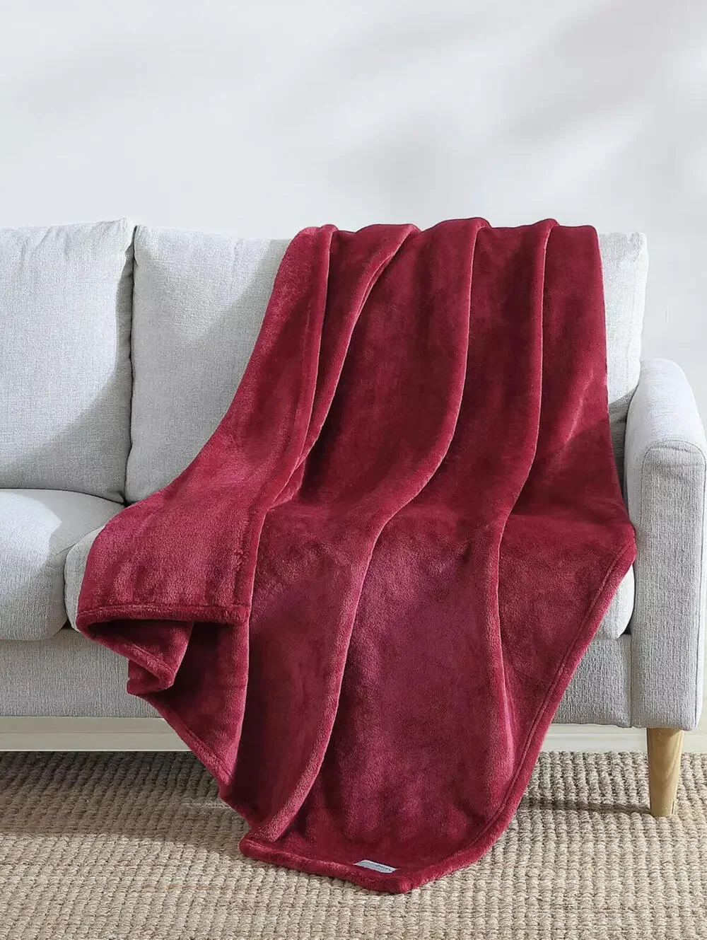 Eddie Bauer Solid Ultra Lux Plush Reversible Throw, 60
